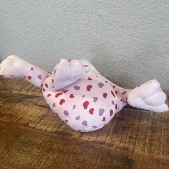 Love Frog - Plush Valentine'S Day Anniversary Pink Red Heart Printed Small 8” - Picture 7 of 9
